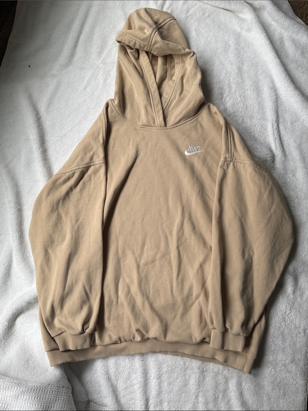 Nike Beige Crewneck Hoodie Light Tan/Peach